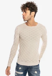 Strickpullover West Palm Beach mit modernem Webmuster