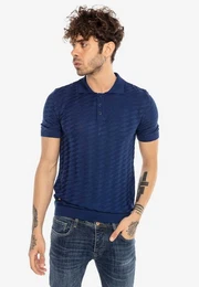 Poloshirt Provo mit Strickmuster