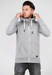 behype Kapuzensweatshirt SWANTON Grau/Hellgrau/Dunkelgrau