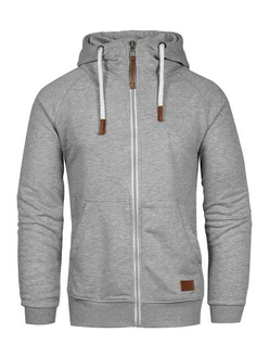behype Kapuzensweatshirt SWANTON Grau/Hellgrau/Dunkelgrau