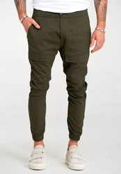 2Y Premium Chinohose ENRIKO Khaki/Dunkelgrün