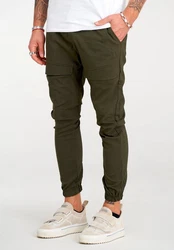 2Y Premium Chinohose ENRIKO Khaki/Dunkelgrün