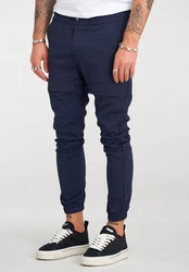 2Y Premium Chinohose ENRIKO Dunkelblau/Blau