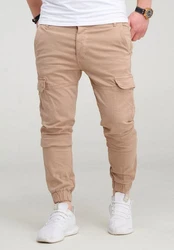 behype Cargohose BHMattheo2 Jogging-Design Khaki
