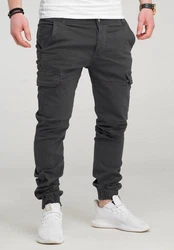 behype Cargohose BHMattheo2 Jogging-Design Khaki/Dunkelgrau/Dunkelgrün/Hellgrau/Grau