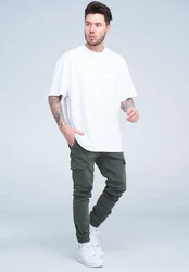 behype Cargohose BHMattheo2 Jogging-Design Dunkelgrün/Khaki