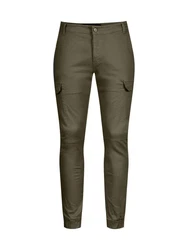 behype Cargohose BHMattheo2 Jogging-Design Dunkelgrün/Khaki