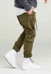 2Y Premium Cargohose ELIJAH Dunkelgrün/Khaki
