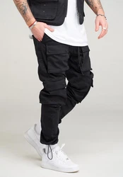2Y Premium Cargohose ELIJAH Schwarz/Beige