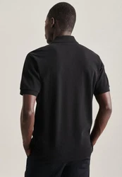 seidensticker Poloshirt Regular Polo Uni Schwarz