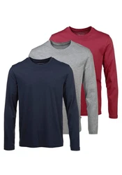 Man's World Langarmshirt Dunkelblau/Grau/Mischfarben