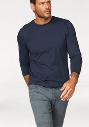 Man's World Langarmshirt Dunkelblau/Grau/Mischfarben