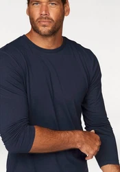 Man's World Langarmshirt Dunkelblau/Grau/Mischfarben