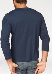 Man's World Langarmshirt Dunkelblau/Grau/Mischfarben