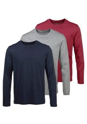 Man's World Langarmshirt Dunkelblau/Grau/Mischfarben