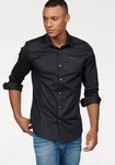 Tommy Jeans Herren Original Stretch Langarm Slim Fit Freizeithemd Schwarz/Dunkelblau