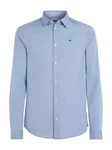 Tommy Jeans Herren Original Stretch Langarm Slim Fit Freizeithemd Hellblau/Blau/Dunkelblau