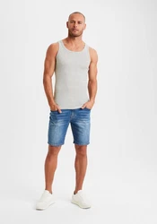 H.I.S Tanktop Feinripp 3-tlg Packung ohne Seitennähte Weiß/Schwarz/Grün/Creme/Silber/Rosa