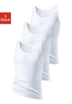 H.I.S Tanktop Feinripp 3-tlg Packung ohne Seitennähte Weiß/Creme