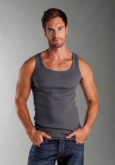 H.I.S Tanktop Feinripp 3-tlg Packung ohne Seitennähte Schwarz/Dunkelgrau/Grau/Khaki/Dunkelgrün/Dunkelblau/Braun