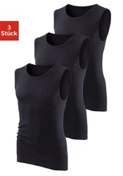 H.I.S Muscleshirt 3-tlg Schwarz/Dunkelgrau