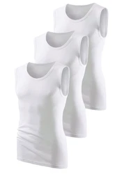 H.I.S Muscleshirt 3-tlg Weiß/Grau/Hellgrau