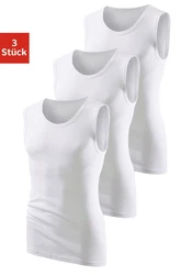 H.I.S Muscleshirt 3-tlg Weiß/Grau/Hellgrau
