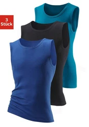 H.I.S Muscleshirt 3-tlg Blau/Türkis