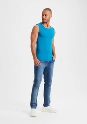 H.I.S Muscleshirt 3-tlg Blau/Türkis