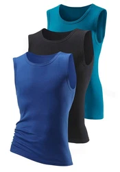 H.I.S Muscleshirt 3-tlg Blau/Türkis