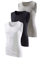 H.I.S Muscleshirt 3-tlg Weiß/Grau/Hellgrau