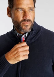 Man's World Strickjacke Dunkelblau