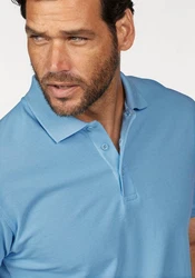 Fruit of the Loom Poloshirt Piqué Hellblau/Blau