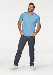 Fruit of the Loom Poloshirt Piqué Hellblau/Blau