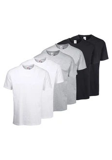 Fruit of the Loom T-Shirt mit Rundhalsausschnitt Grau/Hellgrau/Weiß/Dunkelblau