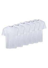 T-Shirt, sechs Stck in unterschiedlicher Farbkomination (Packung, 6-tlg., 6er-Pack) mit Rundhalsausschnitt