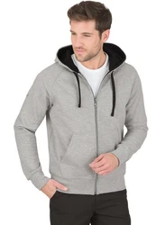 Trigema Sweatjacke mit Kapuze Hellgrau/Grau
