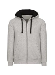 Trigema Sweatjacke mit Kapuze Hellgrau/Grau