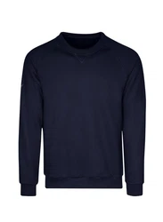 Trigema Sweatshirt mit angerauter Innenseite blau