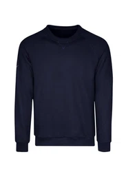 Trigema Sweatshirt mit angerauter Innenseite blau