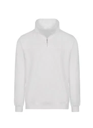 Trigema Sweatshirt mit Reißverschluss Weiß/Creme/Hellblau