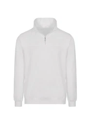 Trigema Sweatshirt mit Reißverschluss Weiß/Creme/Hellblau