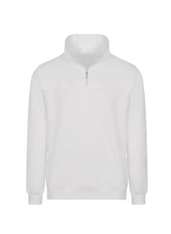 Trigema Sweatshirt mit Reißverschluss Weiß/Creme/Hellblau Trigema Sweatshirt mit Reißverschluss Weiß/Creme/Hellblau
