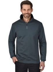 Trigema Sweatshirt mit Reißverschluss grau
