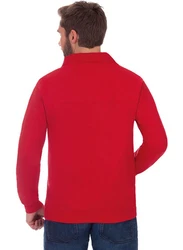 Trigema Sweatshirt mit Reißverschluss Rot/Dunkelrot