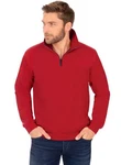 Trigema Sweatshirt mit Reißverschluss Rot/Dunkelrot