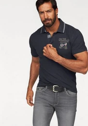 Poloshirt Kurzarm, mit Rippbndchen, Polokragen mit Knpfen