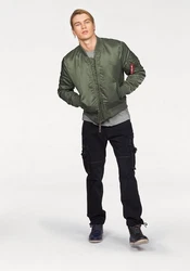 ALPHA INDUSTRIES Jacke 'MA-1 VF 59 Reflective Camo 65' Dunkelgrün/Khaki