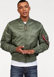 ALPHA INDUSTRIES Jacke 'MA-1 VF 59 Reflective Camo 65' Dunkelgrün/Khaki