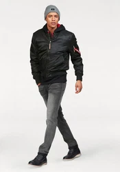 ALPHA INDUSTRIES Jacke 'MA-1 VF 59 Reflective Camo 65' rot/schwarz